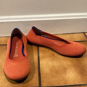 Rothy’s orange shoes flats 7